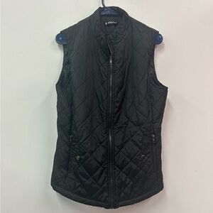 Allegra K Black Quilted Vest Size L